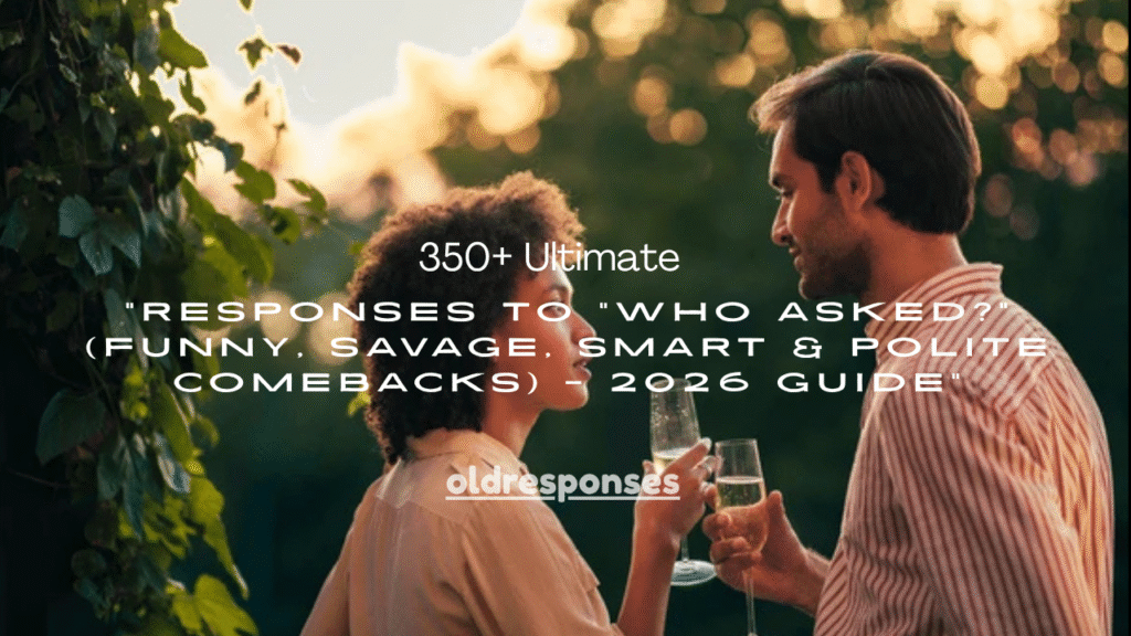 350+ Ultimate Responses to “Who Asked?” (Funny, Savage, Smart & Polite Comebacks) – 2026 Guide